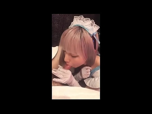 ❤️ 日本偶像[mayuka]，法国女仆装，第一部分，口交和用乳液打飞机 ☑ Sex video﹏﹏